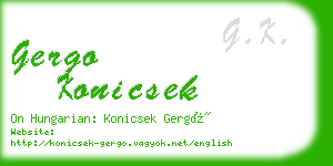 gergo konicsek business card